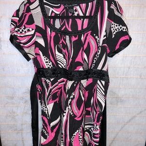 Black, White, and Pink Dress w/ Sequins